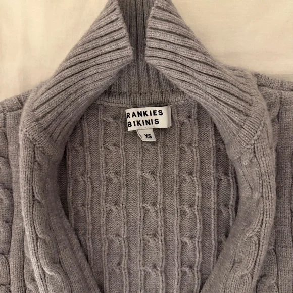 Frankie’s Bikinis Zip Up Sweater - Picture 3 of 4